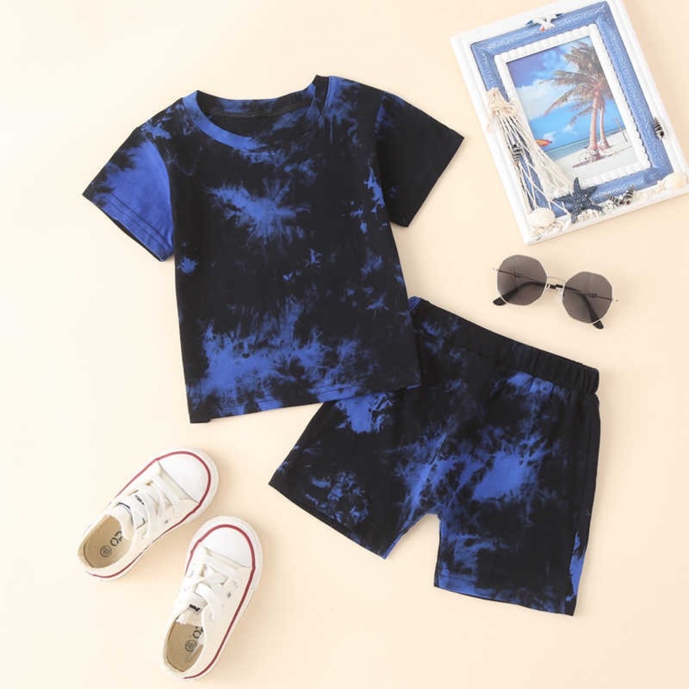Brand New Unisex Blue Tie Dye Toddler Set